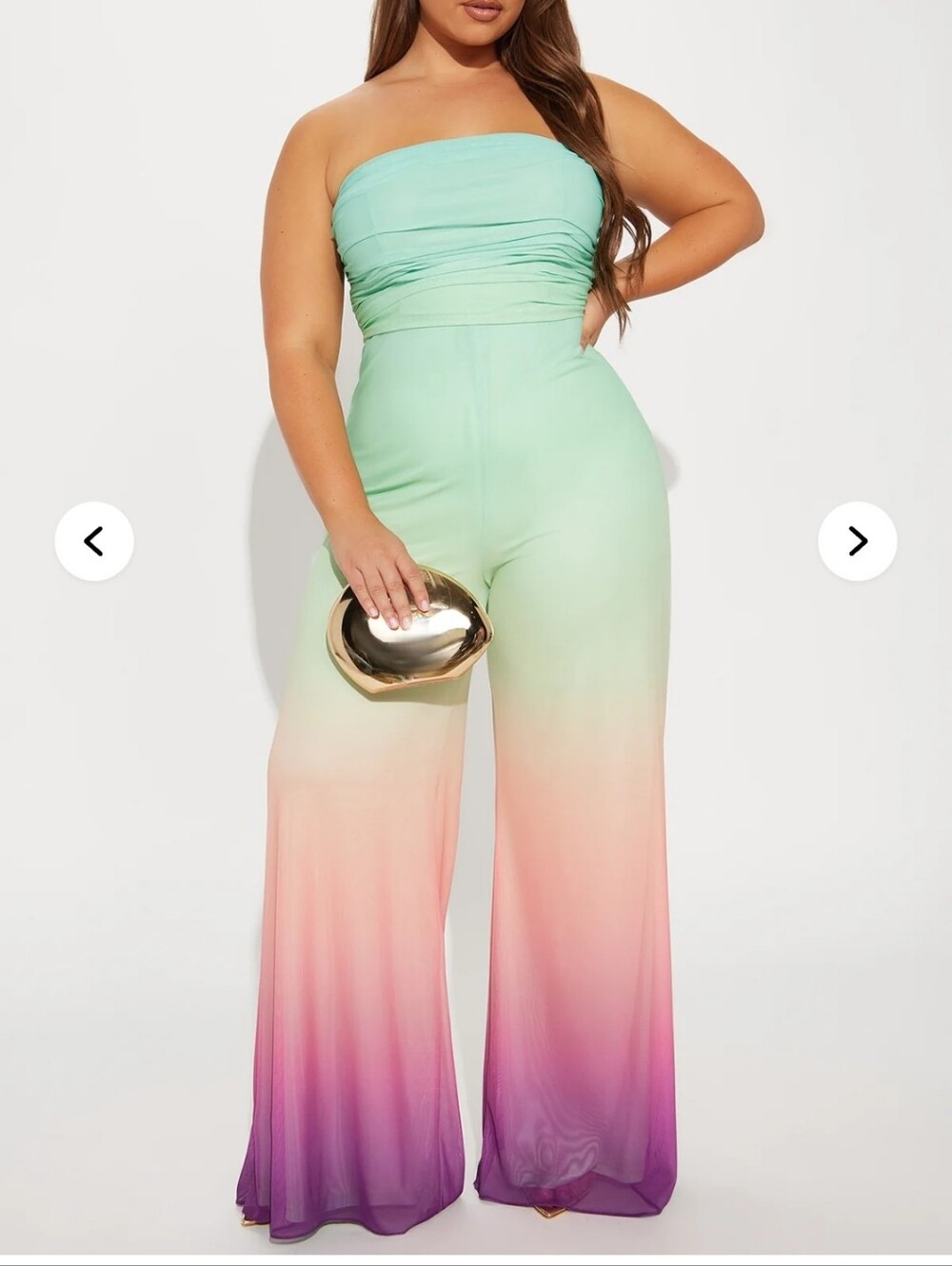 NWT FASHION NOVA Sipping Mai Tais Mesh Jumpsuit 1x